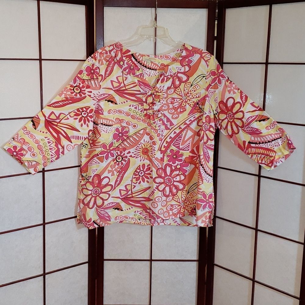 Choices Floral Print Crewneck Top